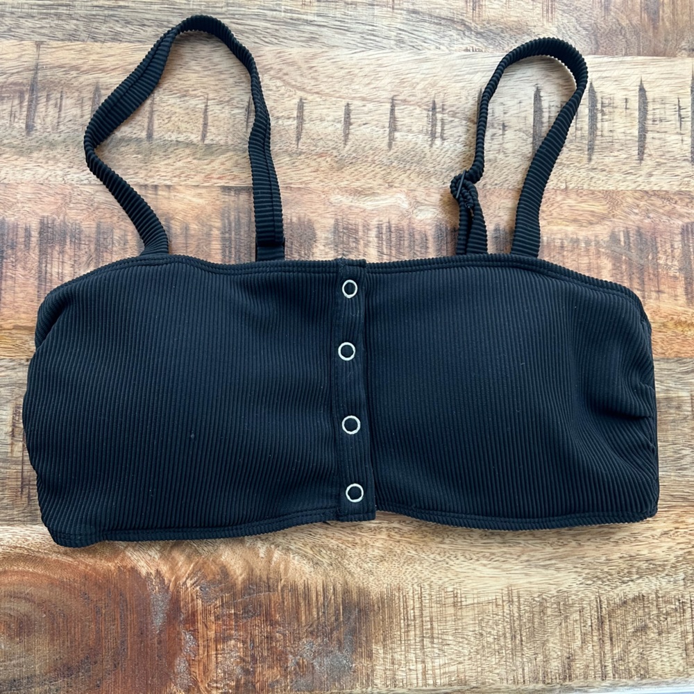 Black bathing suit top